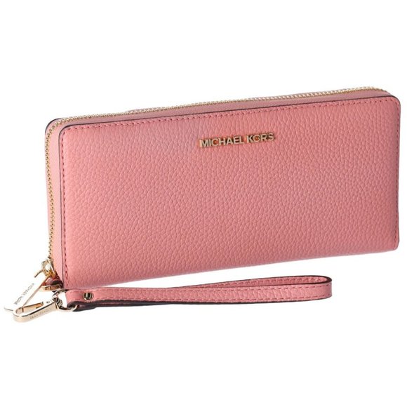 New Michael Kors Jet Set Large Travel Continental wallet Leather Primrose - Picture 1 of 3